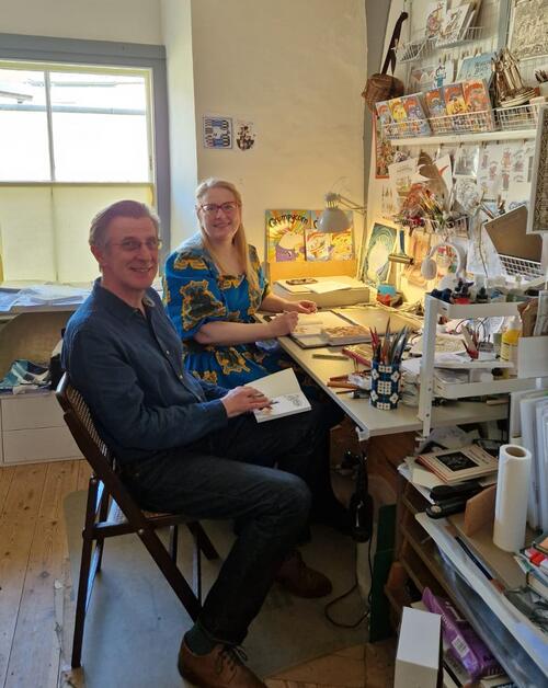 A Creative Force Upstairs: Sarah McIntyre at Bovey Paradiso Arts image 1