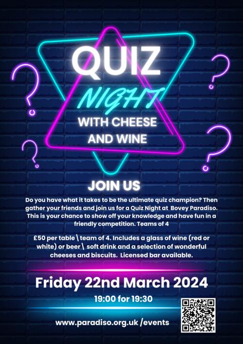 Quiz Night with Cheese and Wine 22/3 image 2