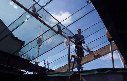 Glass Roof in place! image 1